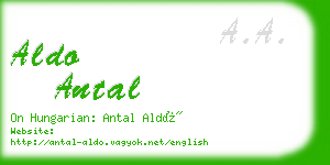 aldo antal business card